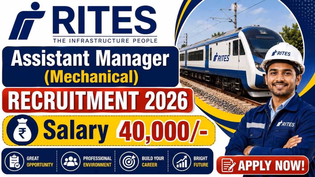 RITES Assistant Manager Mechanical Recruitment 2026