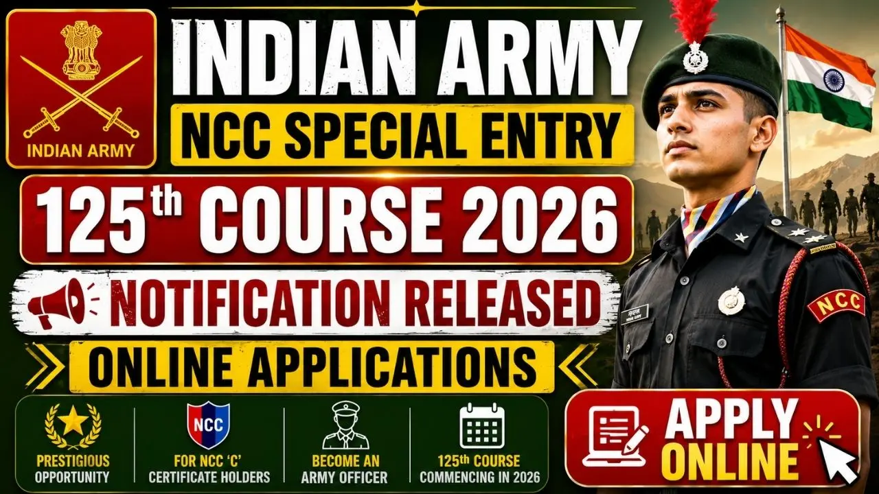 Indian Army NCC Special Entry 125th Course 2026