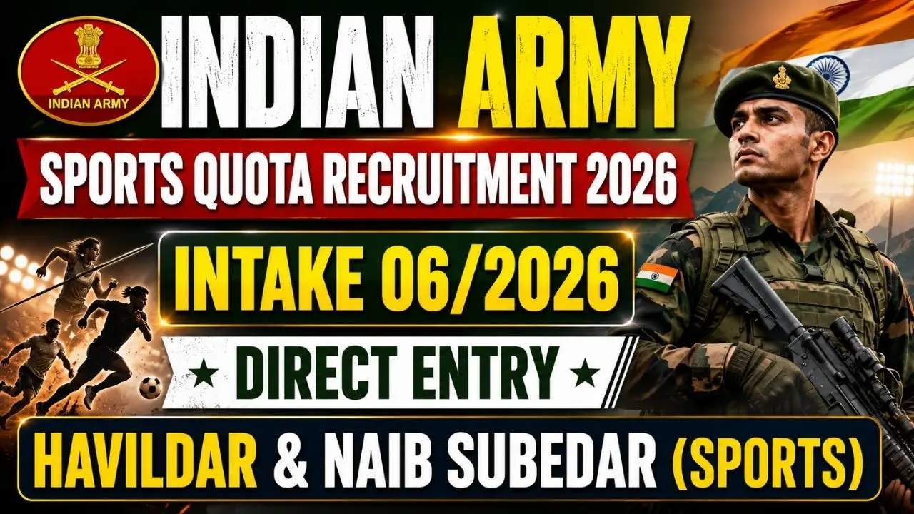 Indian Army Sports Quota Recruitment 2026