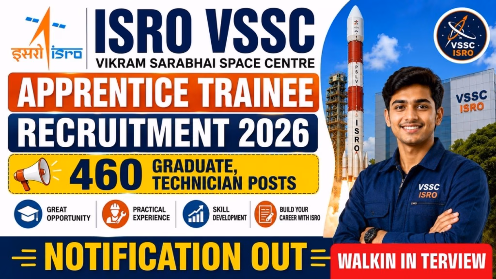 ISRO VSSC Apprentice Trainee Recruitment 2026