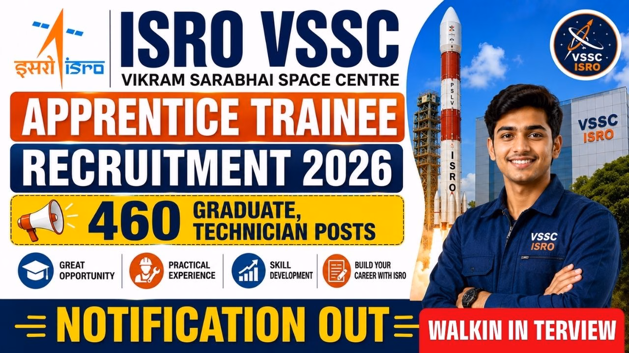 ISRO VSSC Apprentice Trainee Recruitment 2026