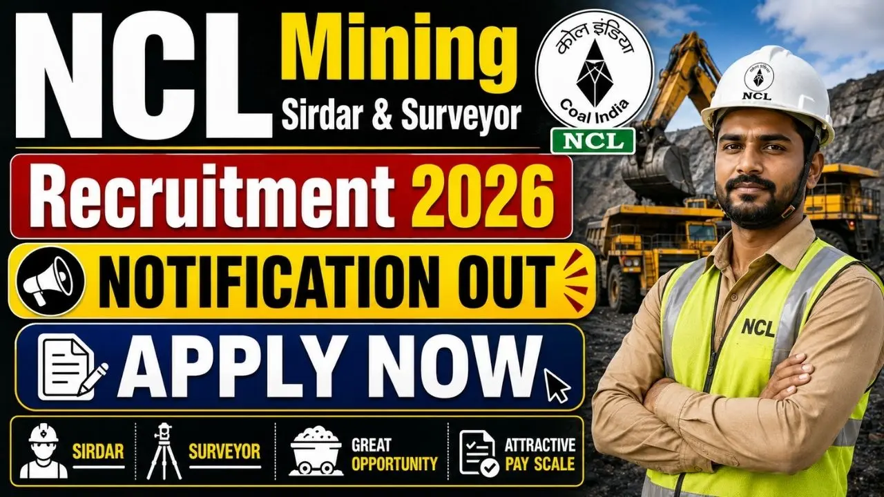 NCL Mining Sirdar & Surveyor Recruitment 2026