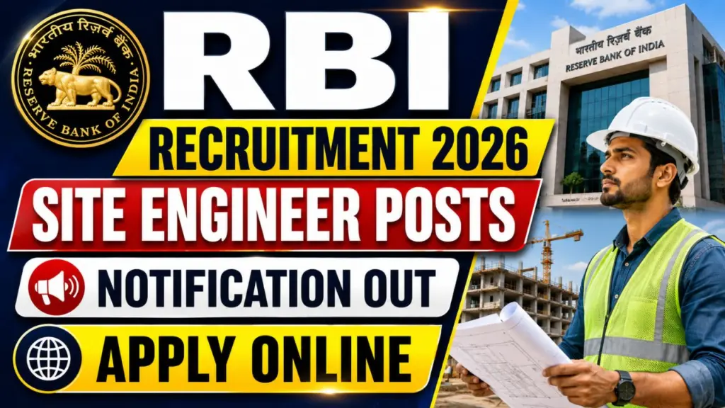RBI Site Engineer Recruitment 2026