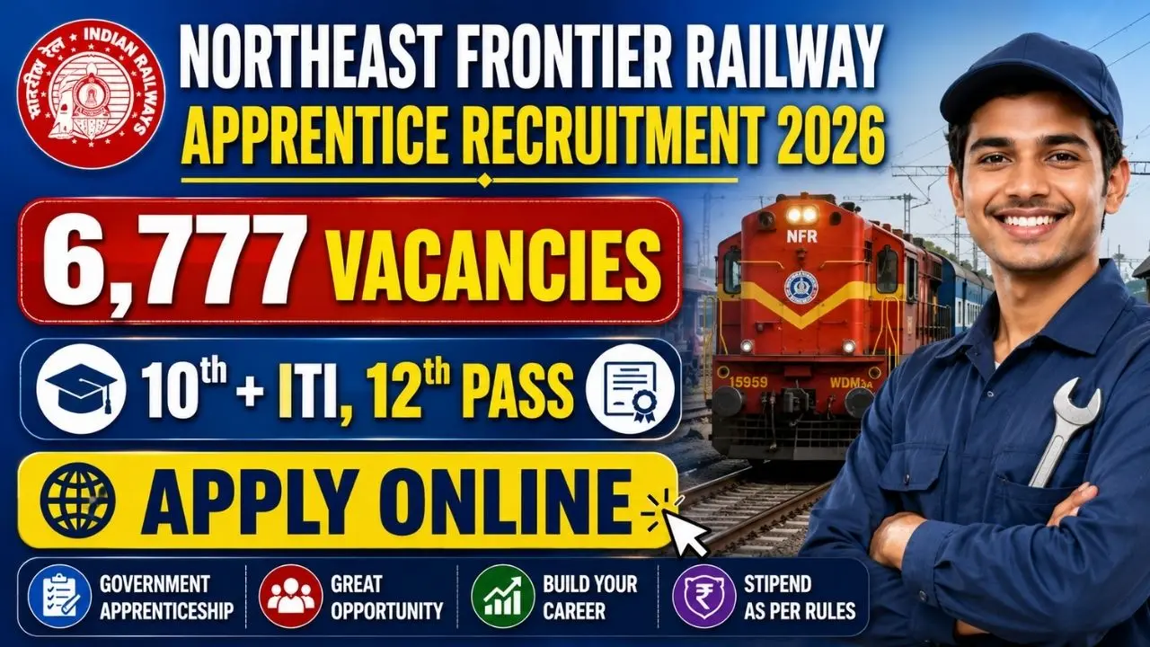 Northeast Frontier Railway (NFR) Apprentice Recruitment 2026