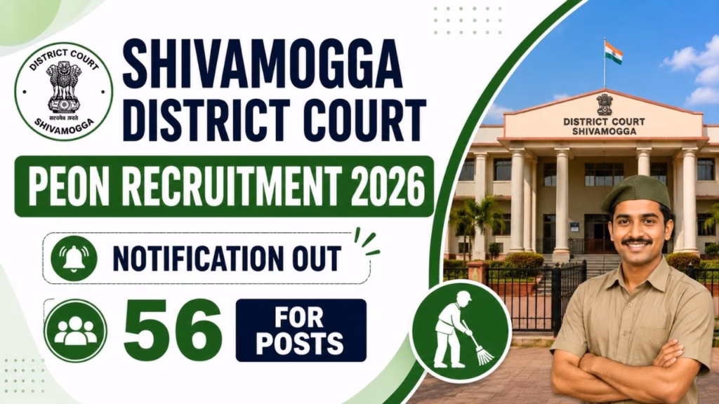 Shivamogga District Court Peon Recruitment 2026