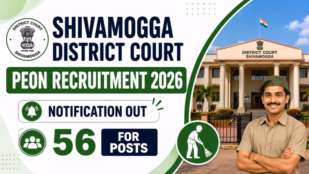 Shivamogga District Court Peon Recruitment 2026