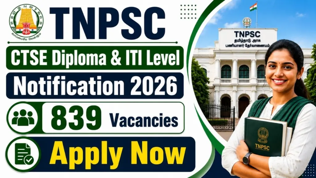 TNPSC CTSE Diploma & ITI Level Notification 2026
