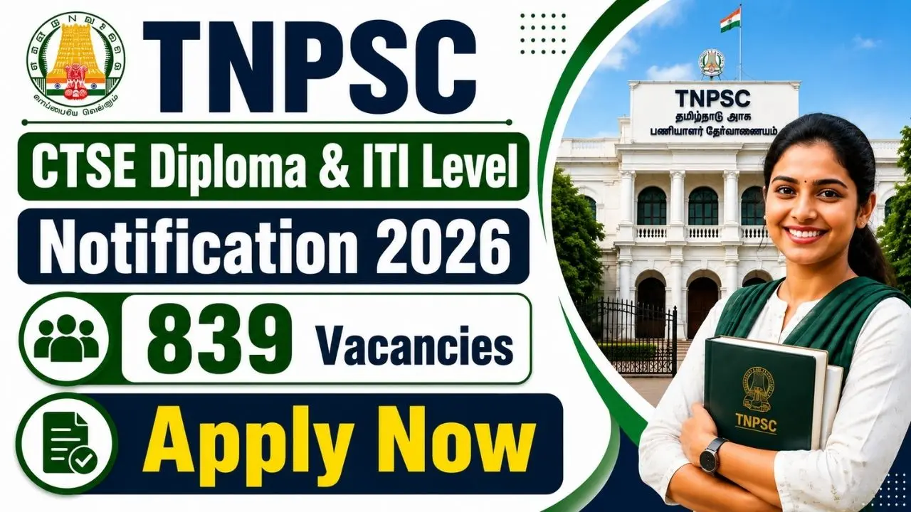 TNPSC CTSE Diploma & ITI Level Notification 2026