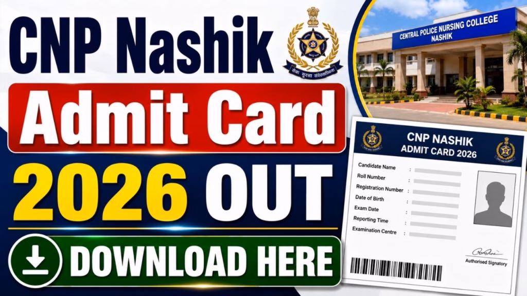 CNP Nashik SPMCIL Various Post Admit Card 2026