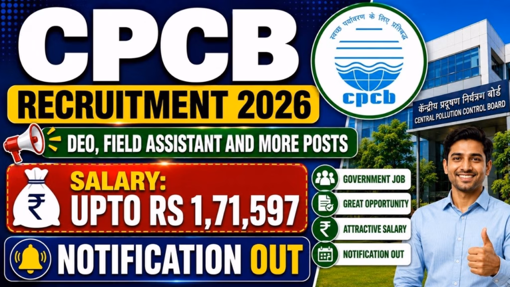 CPCB Various Posts Online Form 2026
