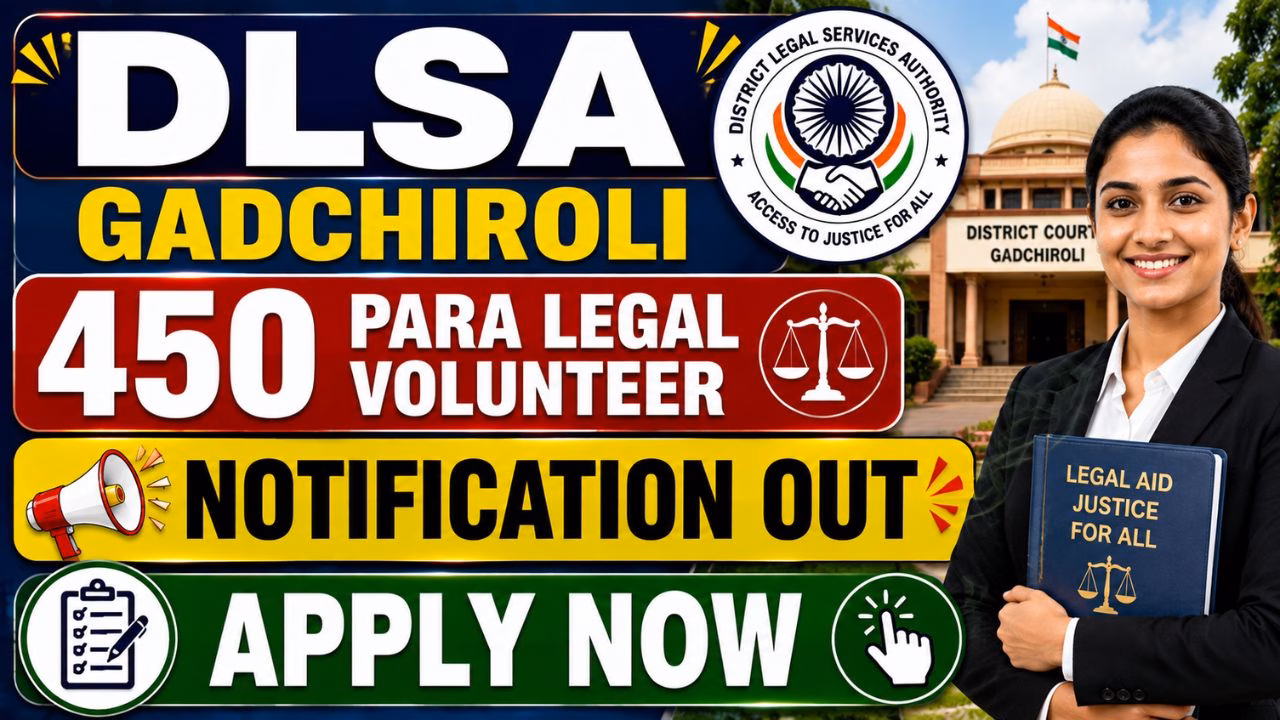 DLSA Gadchiroli Para Legal Volunteer (PLV) Recruitment 2026