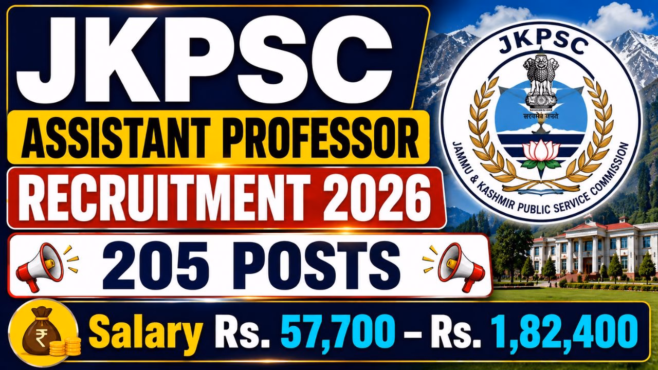 JKPSC Various Post Recruitment 2026