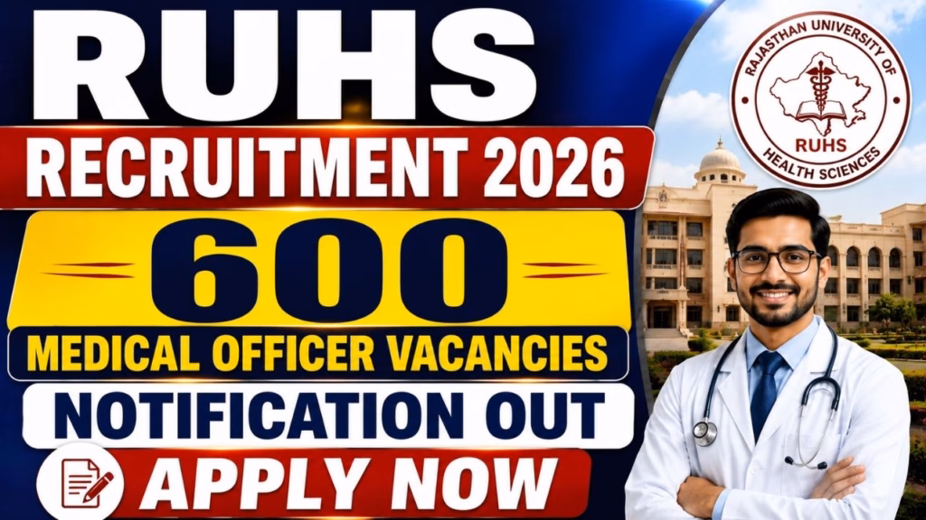RUHS Medical Officer (MO) Recruitment 2026