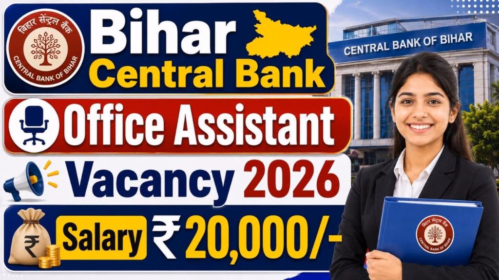 Bihar Central Bank Office Assistant Vacancy 2026