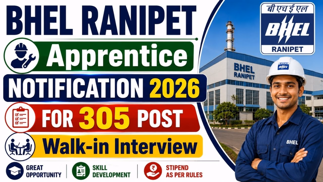 BHEL Ranipet Apprentice Bharti 2026