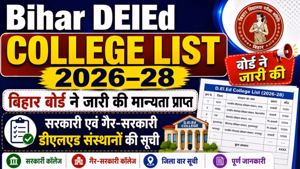 Bihar DELED College List 2026