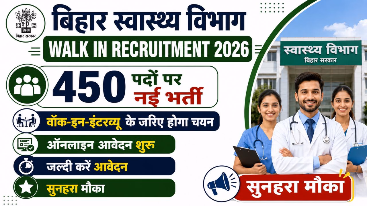 Bihar Health Department Specialist Doctor Recruitment 2026