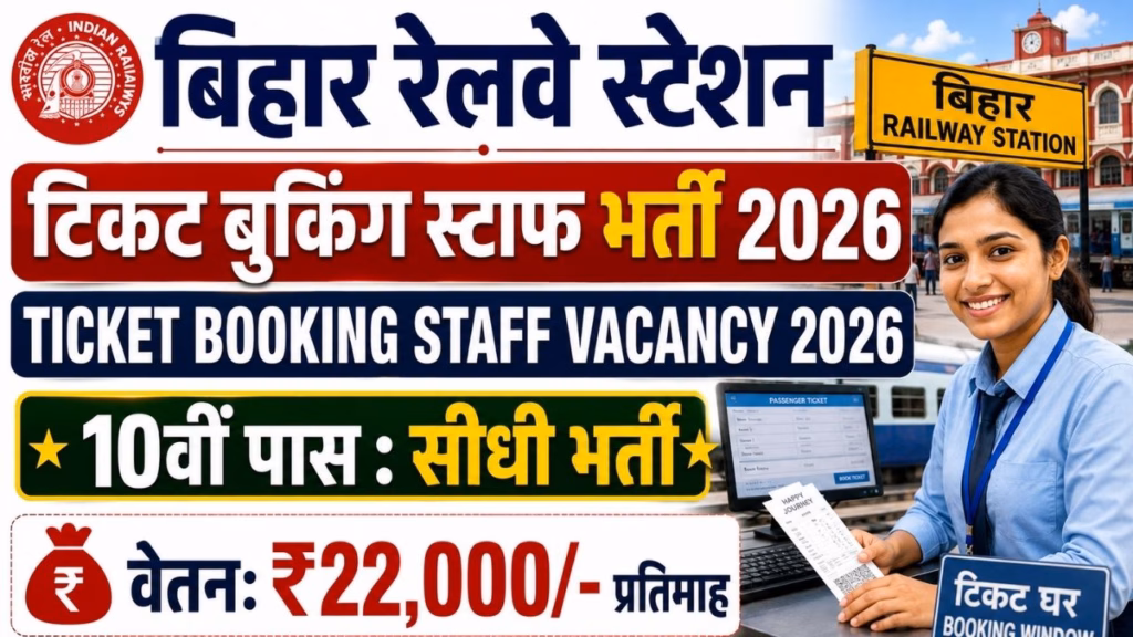 Bihar Railway Ticket Booking Staff Recruitment 2026