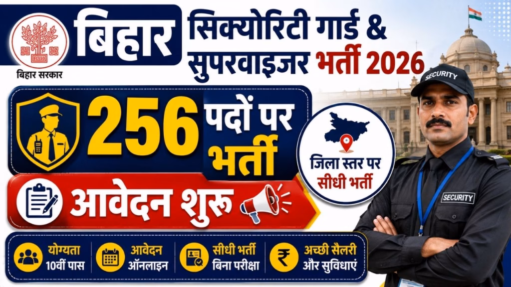 Bihar Security Guard & Supervisor Bharti 2026