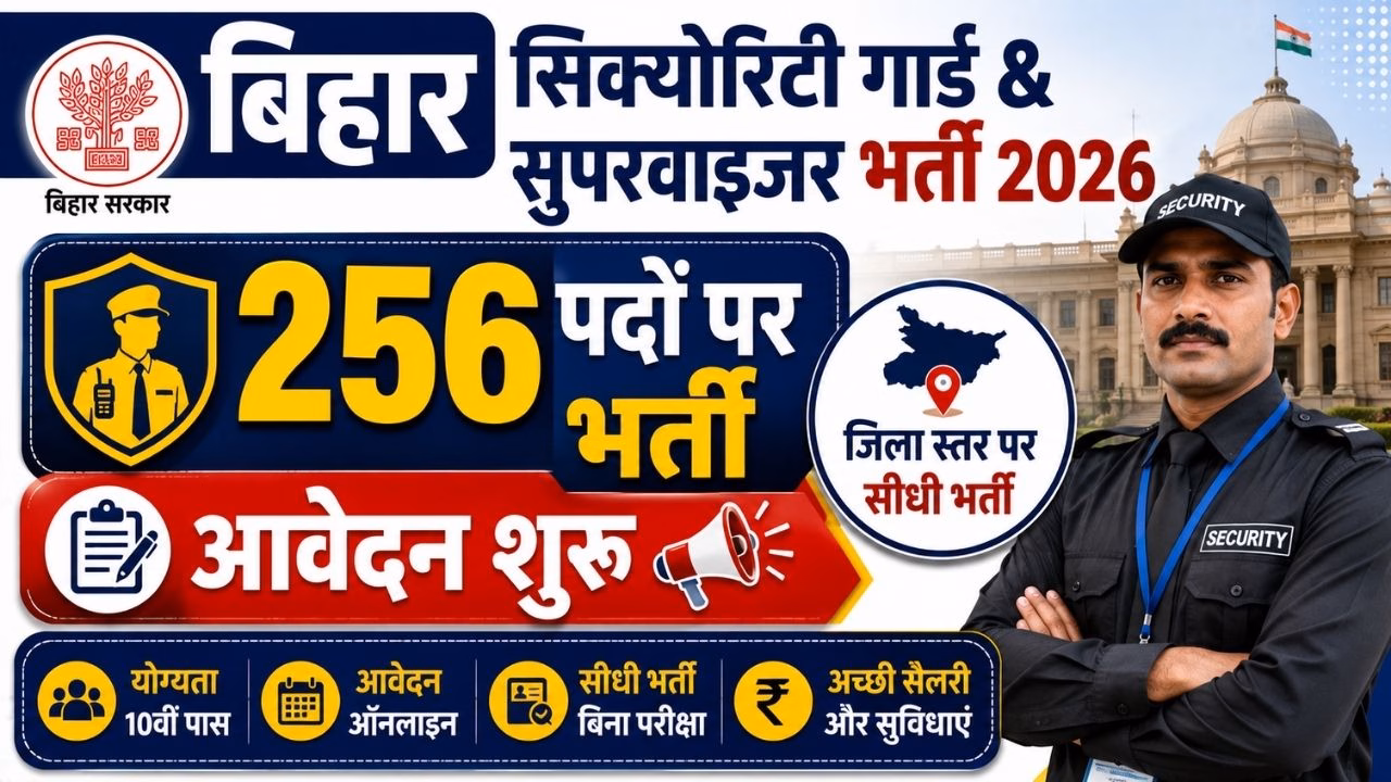 Bihar Security Guard & Supervisor Bharti 2026