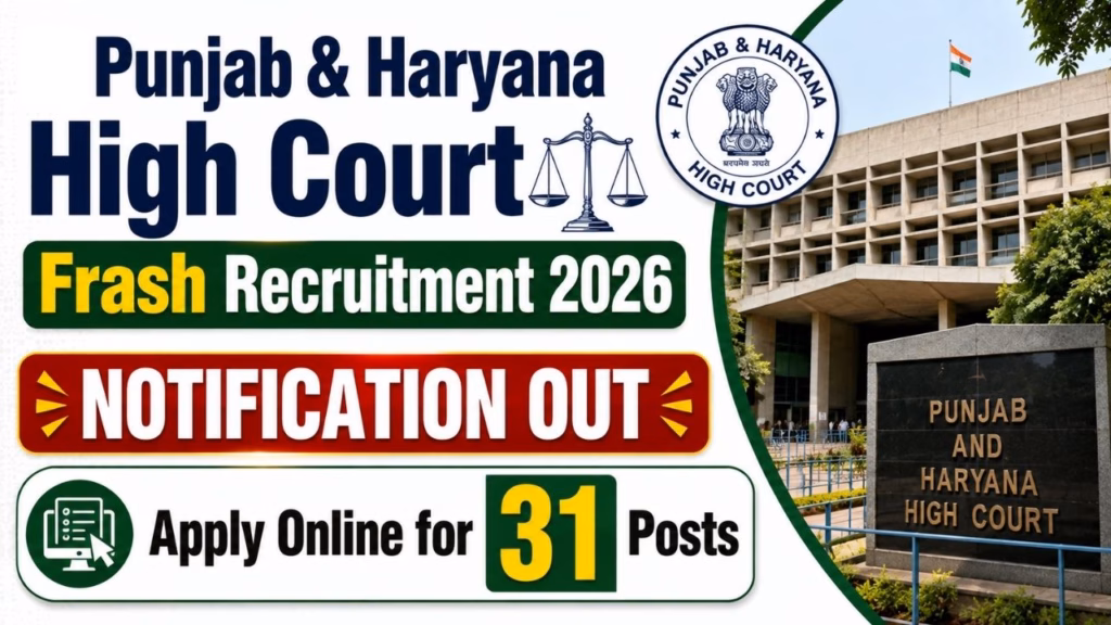 Punjab & Haryana High Court Frash Recruitment 2026