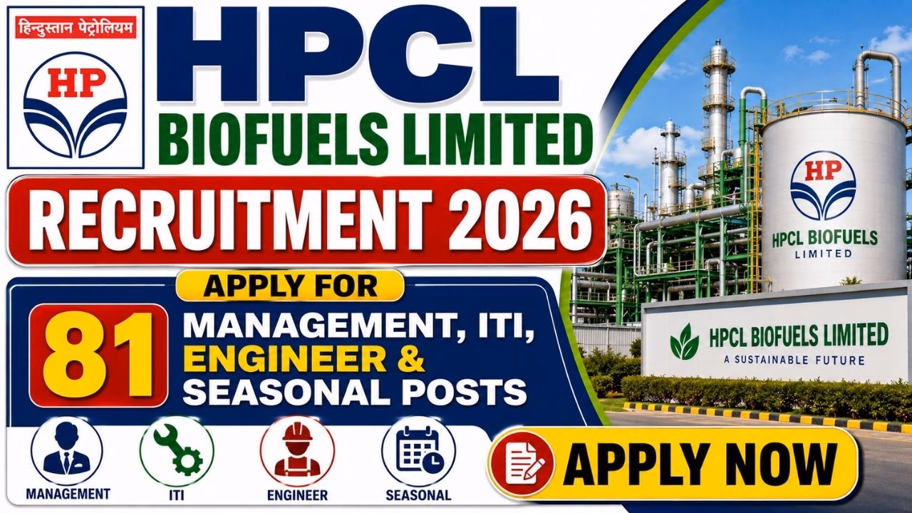 HPCL Biofuels Various Post Recruitment 2026