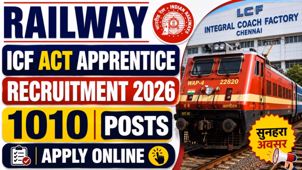 ICF Chennai Apprentice Recruitment 2026