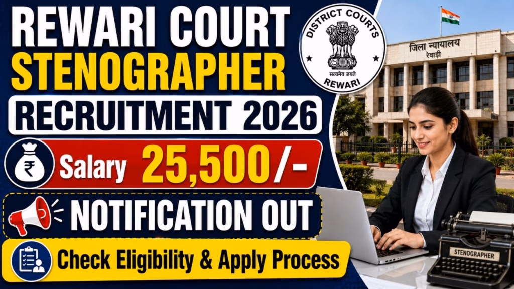 Rewari Court Stenographer Recruitment 2026