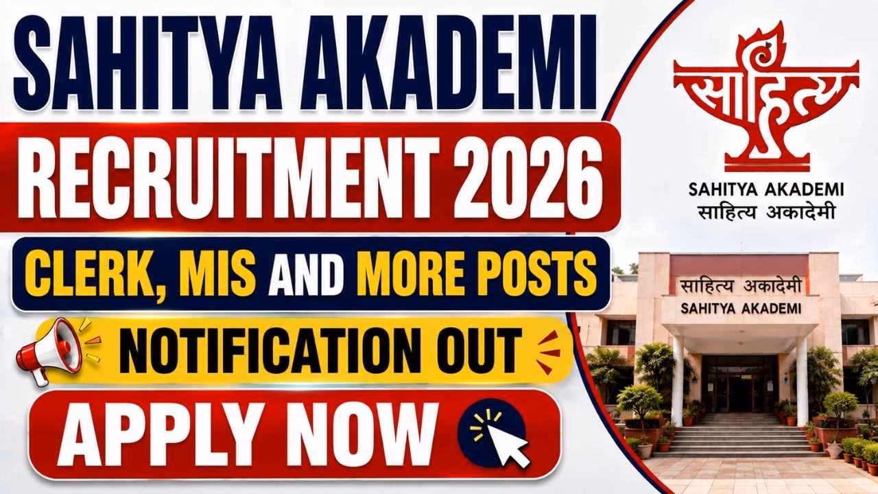 Sahitya Akademi Various Post Online Apply 2026