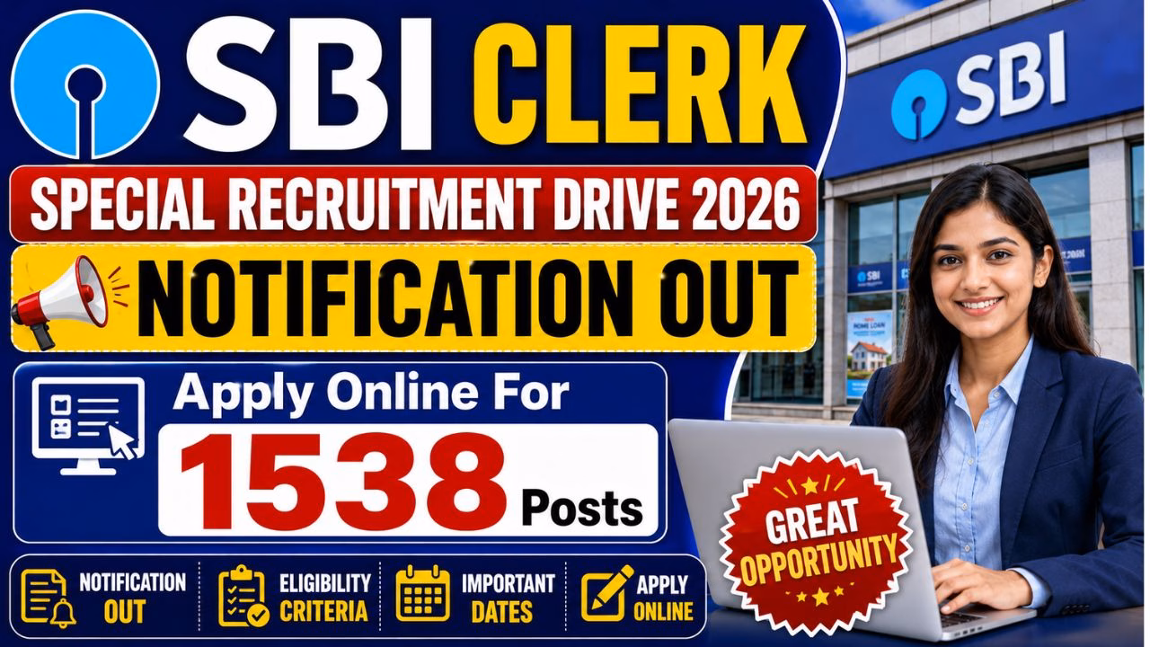 SBI Clerk Special Recruitment Drive 2026