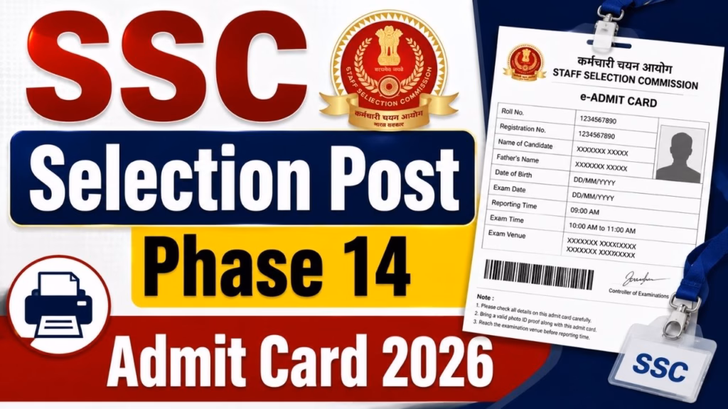 SSC Selection Post Phase 14 Admit Card 2026