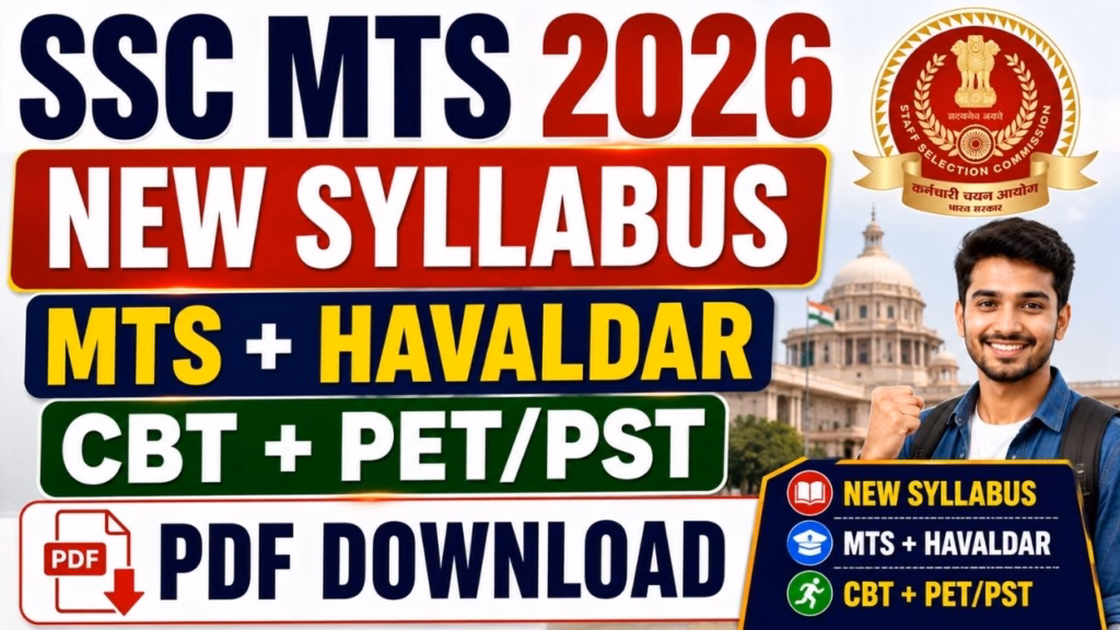 SSC MTS And Havaldar Syllabus & Exam Pattern 2026