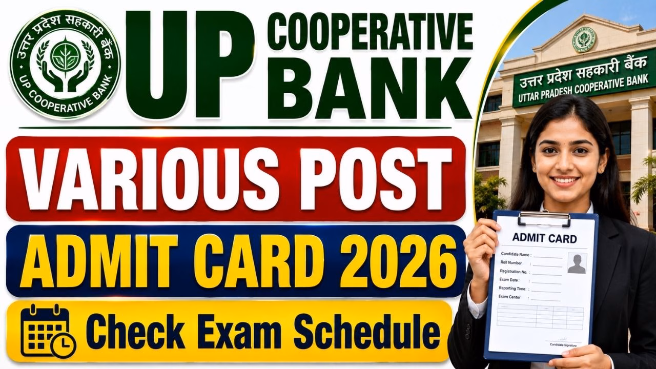 UP Cooperative Bank Various Post Admit Card 2026