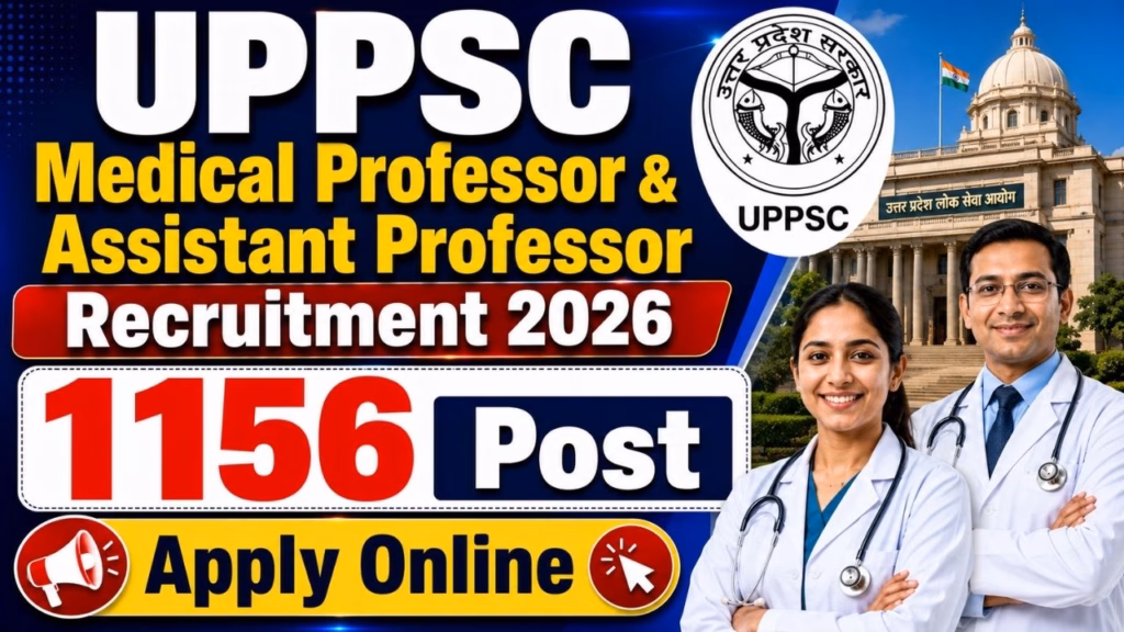 UPPSC Medical Professor & Assistant Professor Recruitment 2026