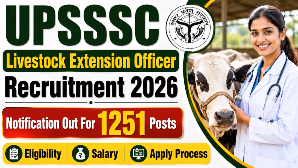 UPSSSC Livestock Extension Officer Recruitment 2026