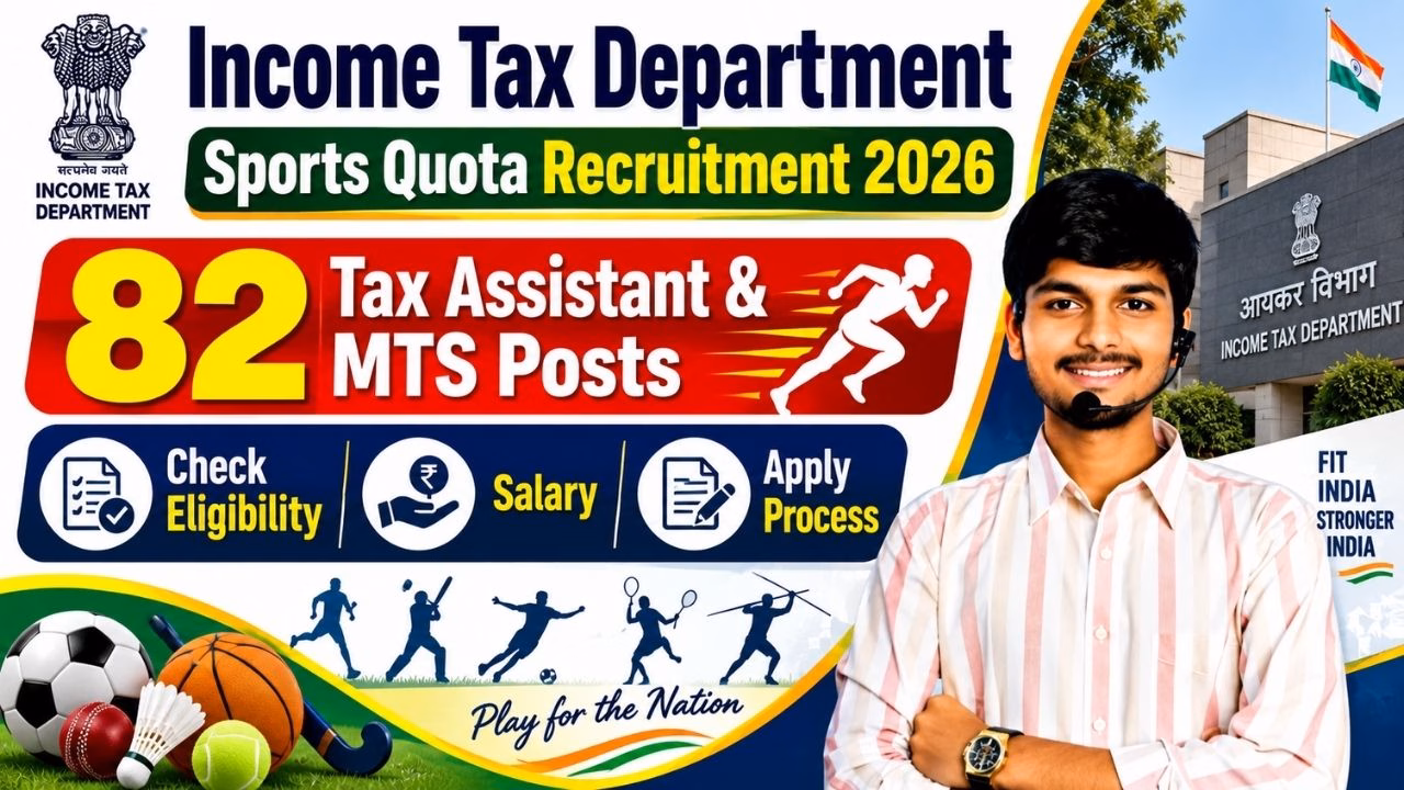 Income Tax Department Sports Quota Recruitment 2026