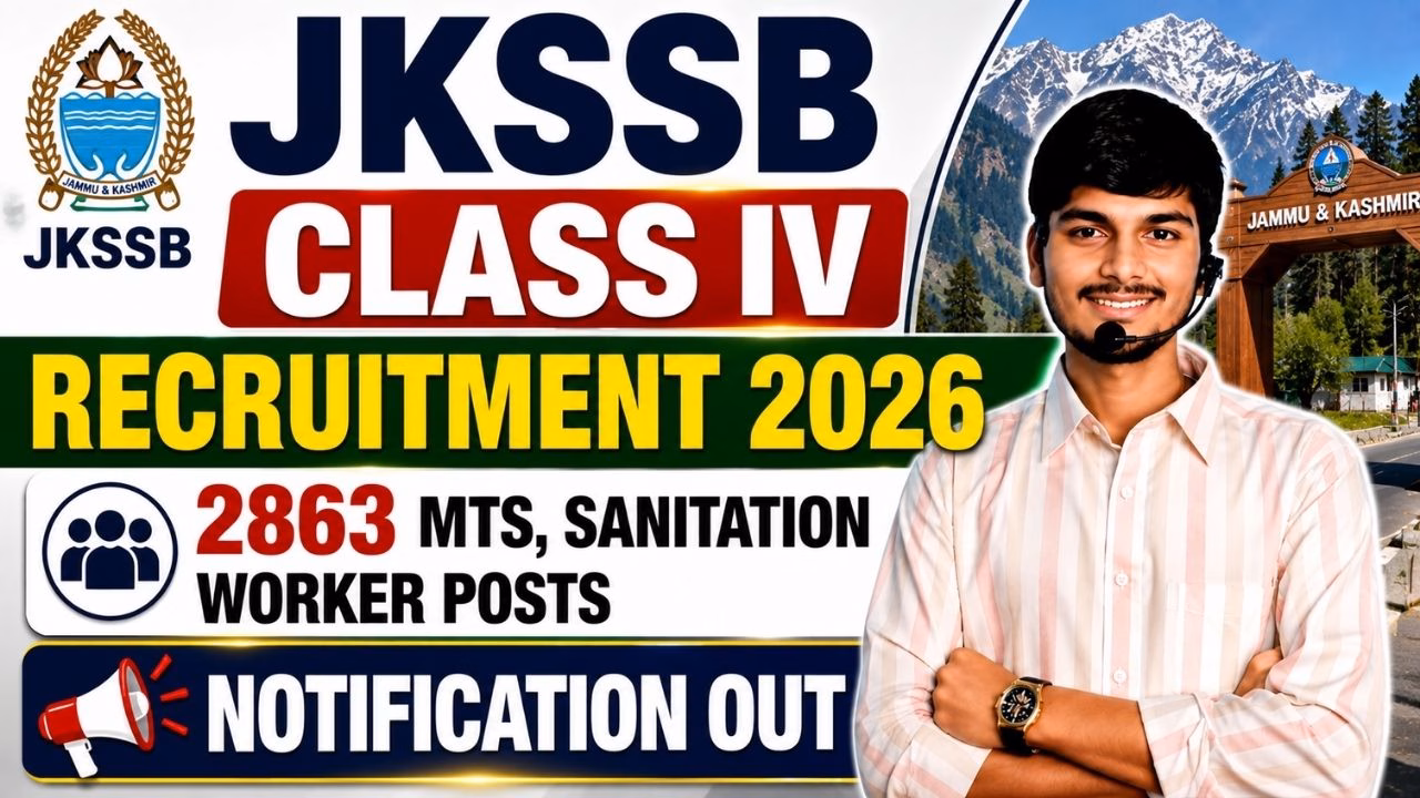 JKSSB Class 4th Various Posts Recruitment 2026