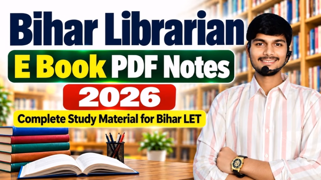 Bihar Librarian E Book PDF Notes 2026: 2200+ Important Questions, Latest Hindi Notes