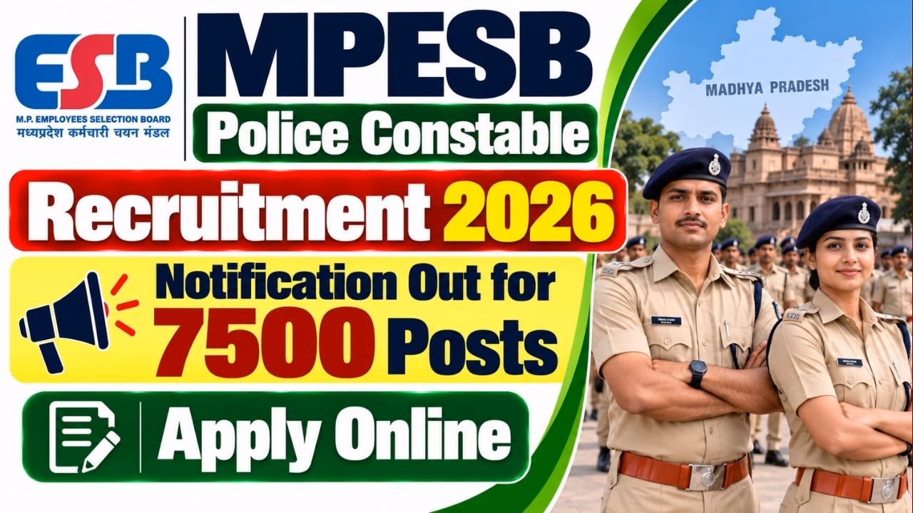 MPESB Police Constable Online Form 2026