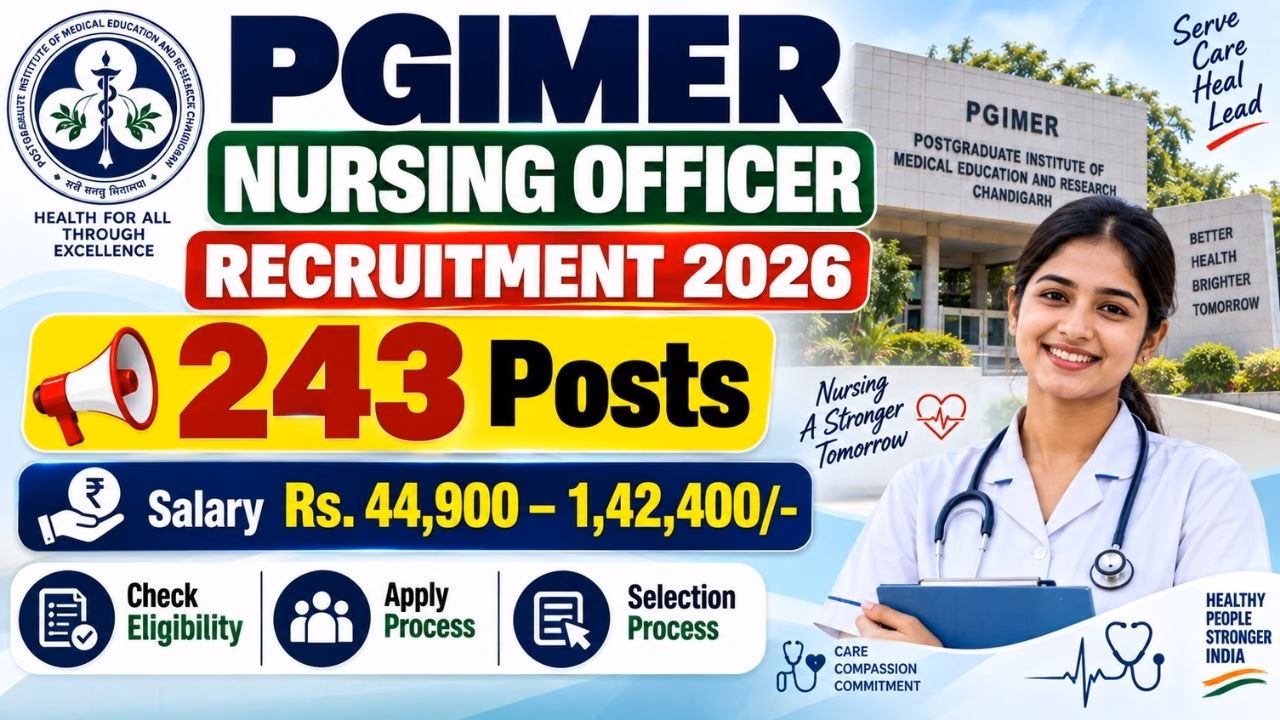 PGIMER Nursing Officer Online Form 2026