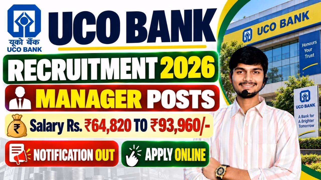 UCO Bank Manager Recruitment 2026