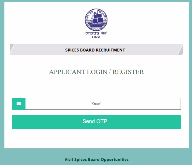 Spices Board Trainee (Development) Recruitment 2026