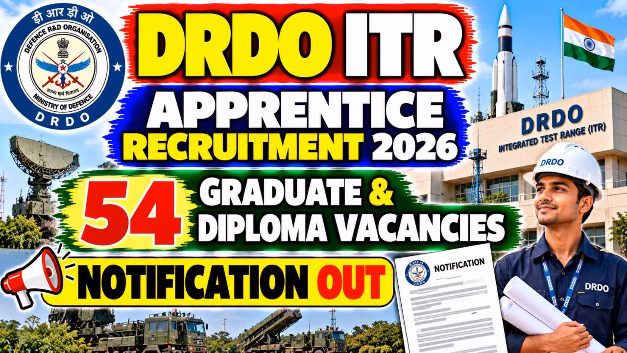 DRDO ITR Apprentice Recruitment 2026