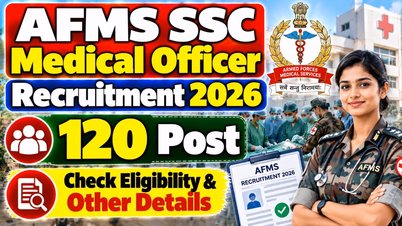 AFMS SSC Medical Officer Recruitment 2026