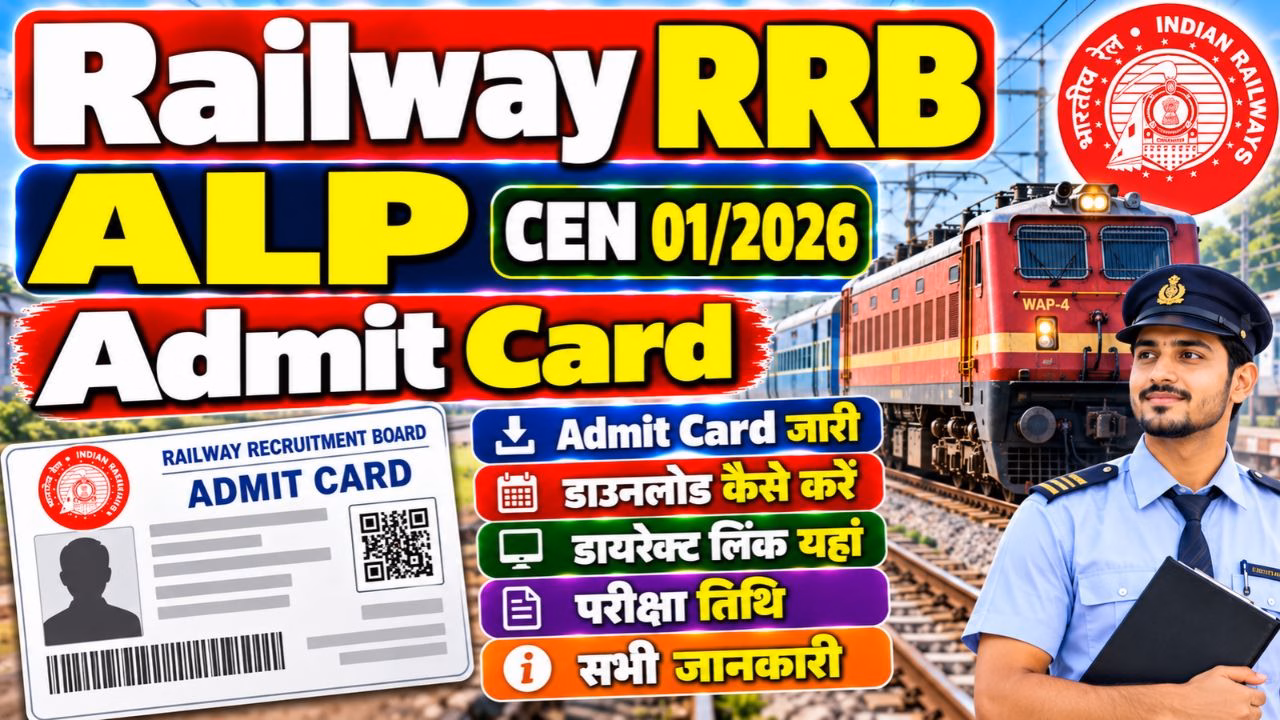 Railway RRB ALP CEN 01/2026 Admit Card