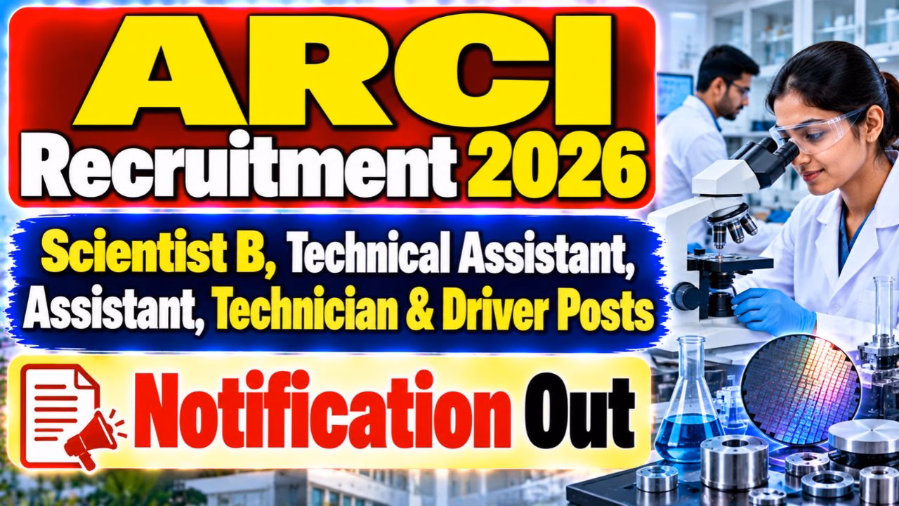 ARCI Recruitment 2026