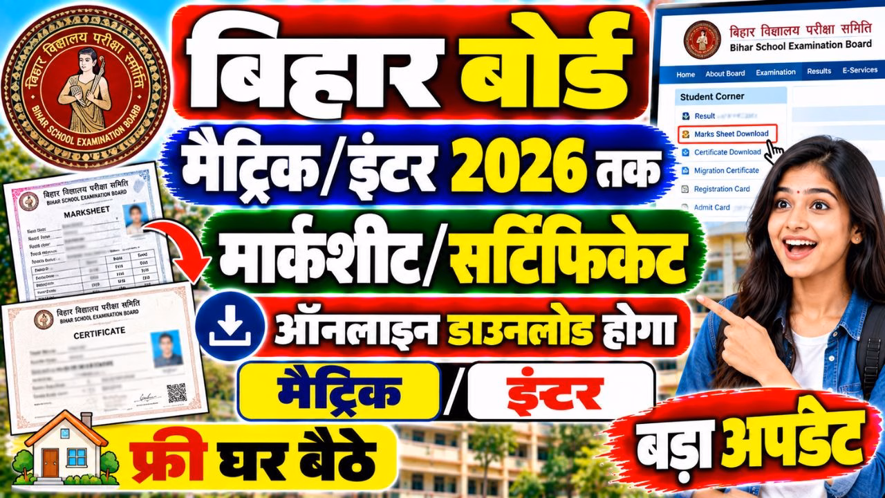 Bihar Board 10th And 12th Certificate & Marksheet Download