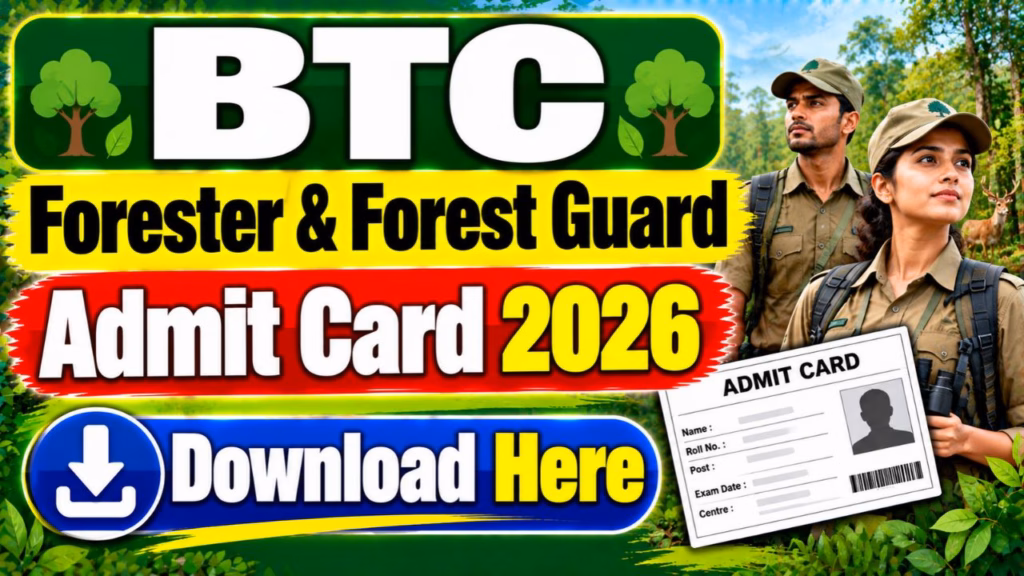 BTC Forester & Forest Guard Admit Card 2026