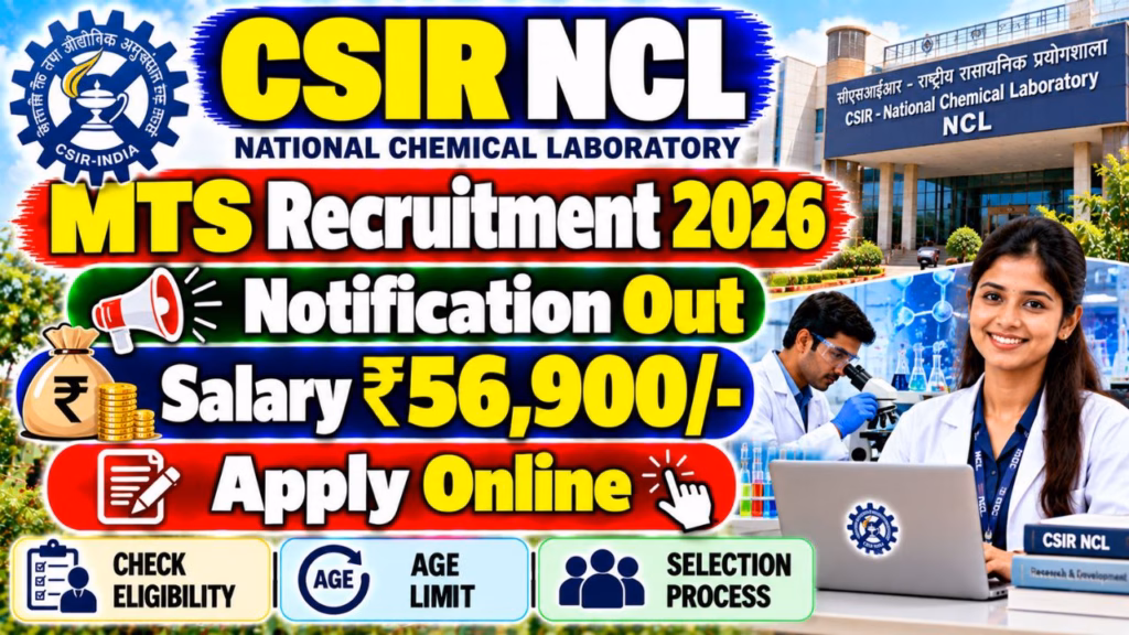CSIR NCL MTS Recruitment 2026