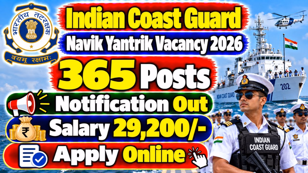 Indian Coast Guard Navik Yantrik Vacancy 2026